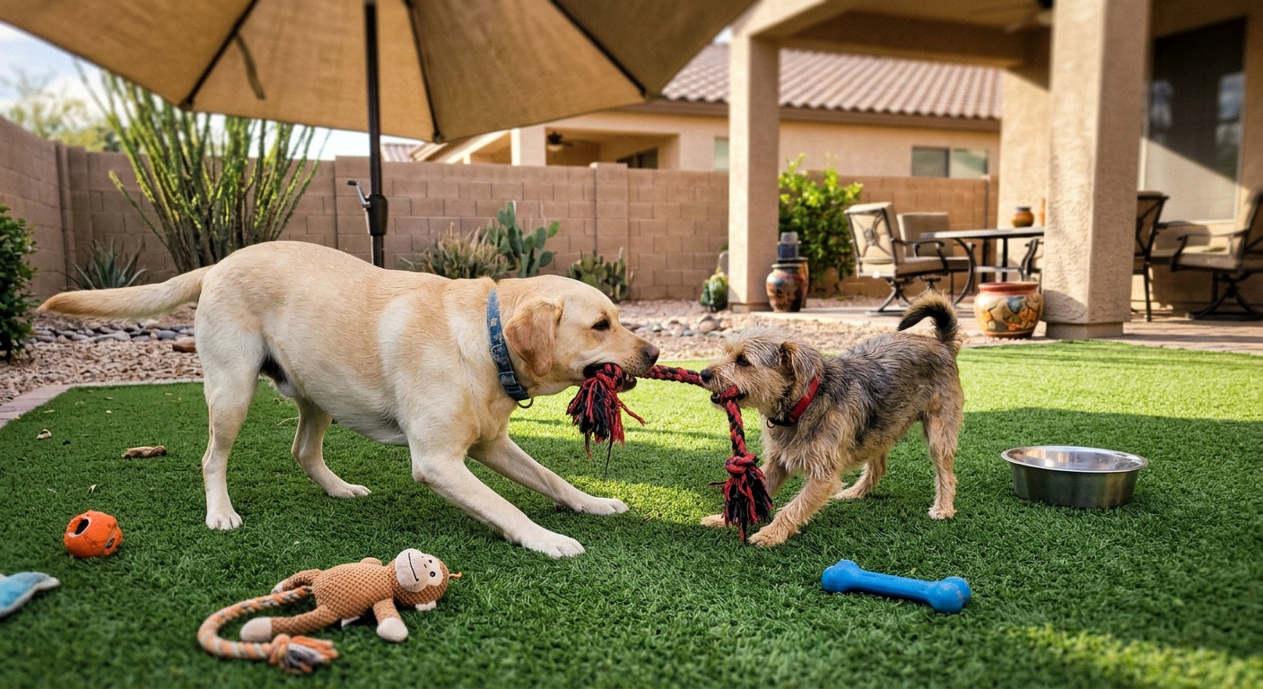 Pet-friendly turf area